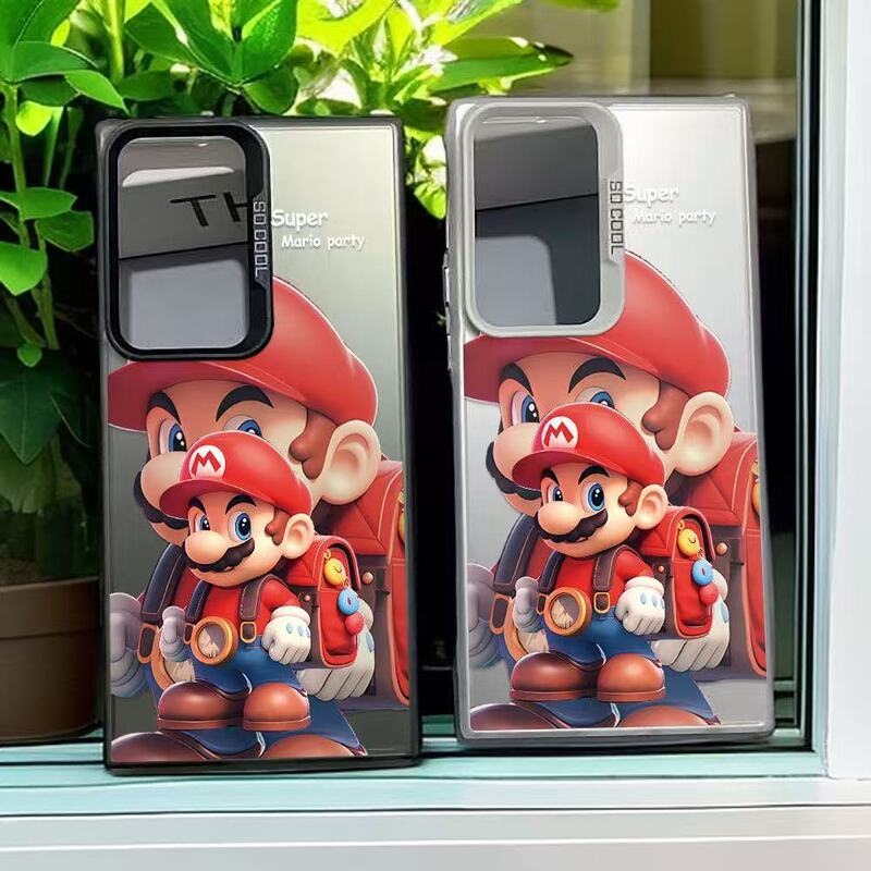 Creative Mario phone case for Galaxy S24Ultra, Samsung S25+ shockproof, S22/S20/S23FE Creative Mario phone case for Galaxy S24Ultra, Samsung S25+ shockproof, S22/S20/S23FE