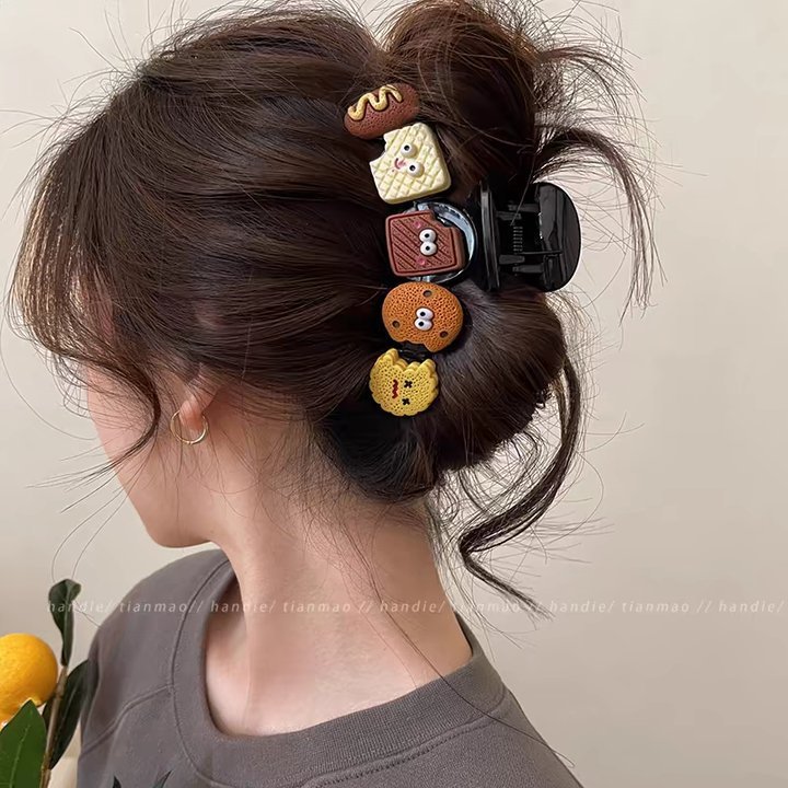 咖色大号抓夹女高级感后脑勺盘发鲨鱼夹子发量多发夹气质发卡头饰|undefined