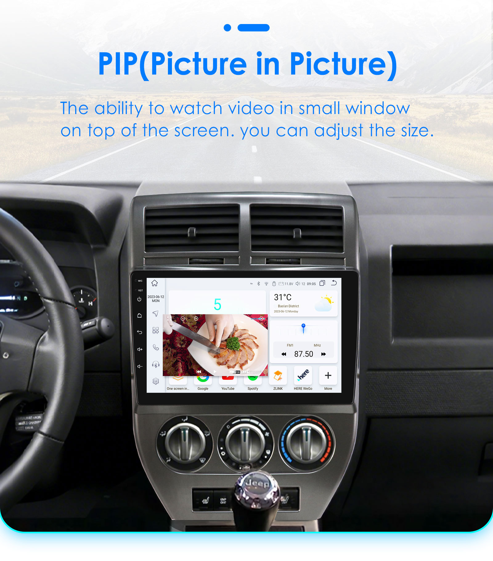 Suitable for Jeep Compass 07-09 Car Android Large-Screen Navigation System Gps All-In-One Device