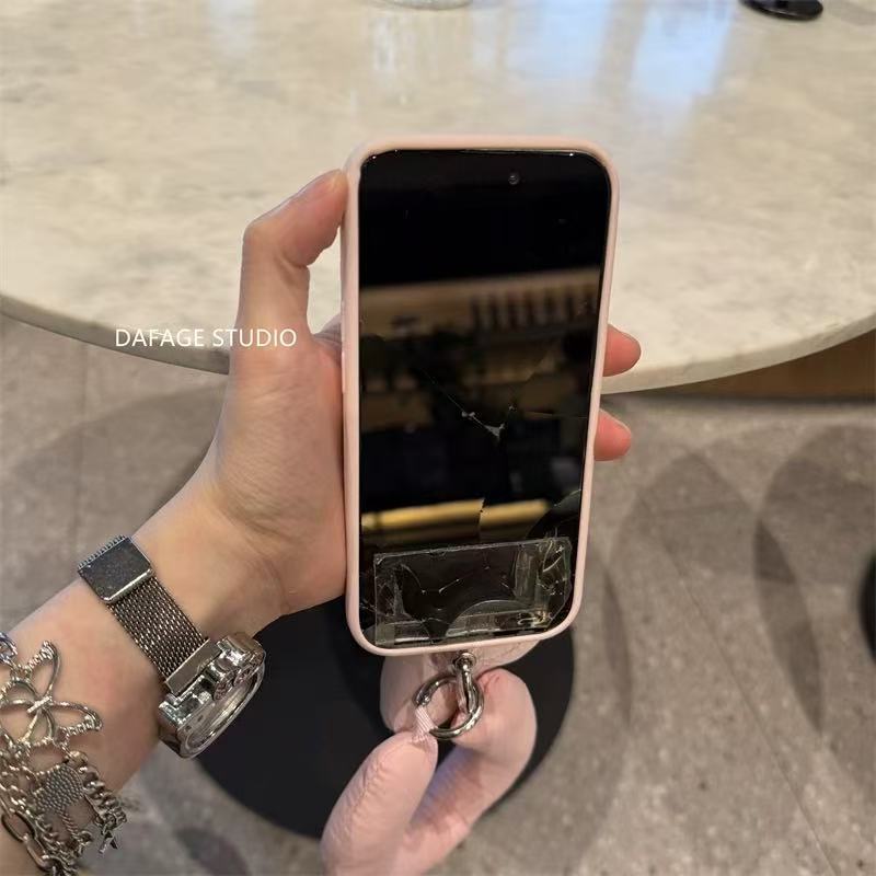 ins レザーパウダー充填コットンラブチェーン磁気ホルダー Apple 14Promax 携帯電話ケース 16 女性 13 Apple に適しています|undefined