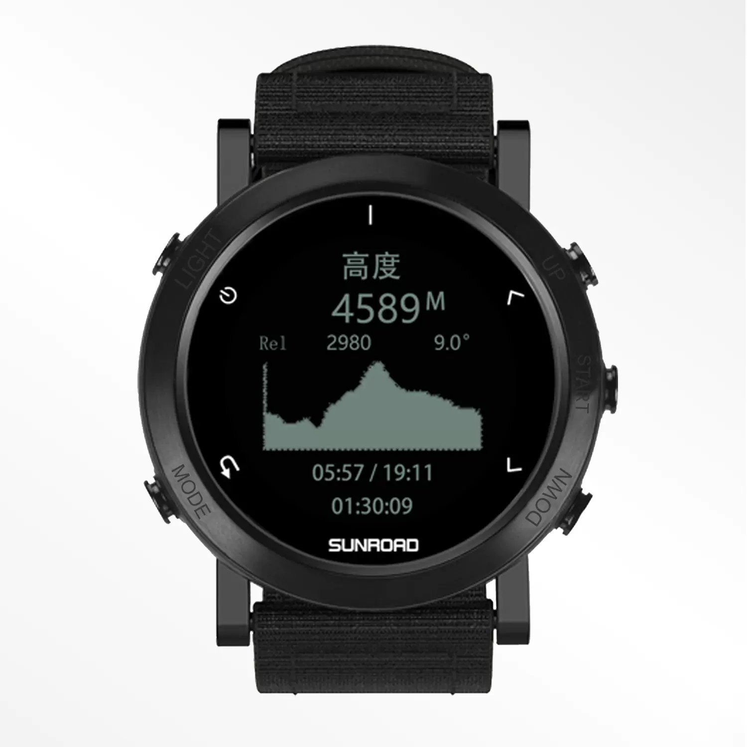 SUNROAD松路GPS北斗心率户外运动手表马拉松跑表登山海拔气压温度