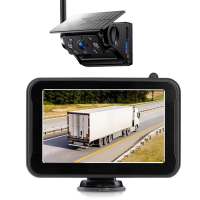 Amazon Private Model 5inch Solar Battery Charging Camera Digital Wireless Reversing Rear View Image Display (Car display) - 5inch-suction-cup-single-lens