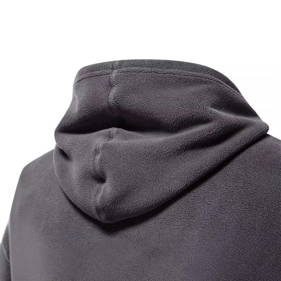 2024 autumn and winter new men's long sleeve hooded sweater cross-border trend all-match men's polar fleece warm sweater