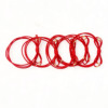 Red elite elastic durable hair rope, 2023 collection, simple and elegant design, bright catchy style