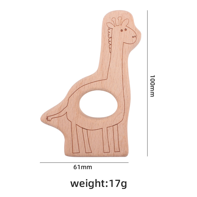 INS bebé haya juguete mordedor calmante bebé dibujos animados animal jirafa bicicleta hoja mordedor