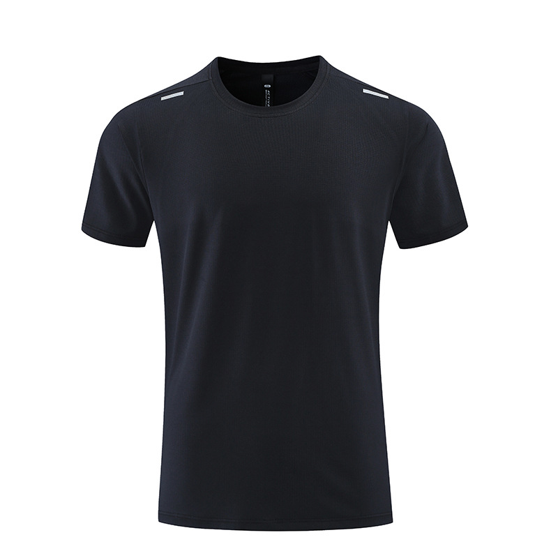 Camiseta deportiva de ocio al aire libre para hombres de verano ropa de secado rápido manga corta suelta más tamaño transpirable seda de hielo media manga en stock impreso B