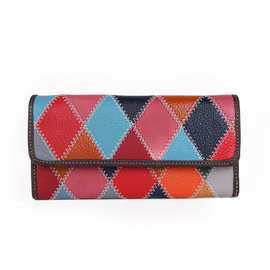 女士钱包2024新款时尚小众设计感气质羊皮彩色零钱包