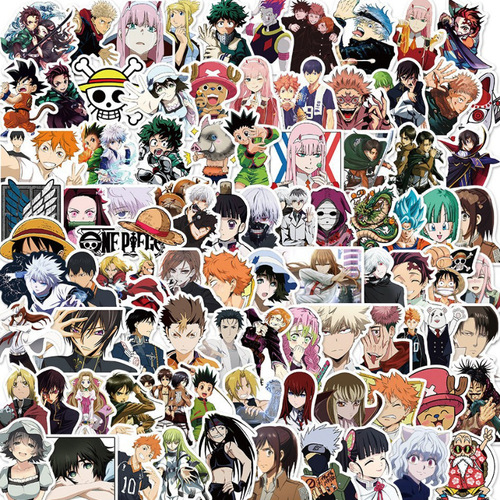 100 Classic Japanese Anime Character Collection Doodle Sticker Motorcycle Luggage Decor DIY Waterproof Decal