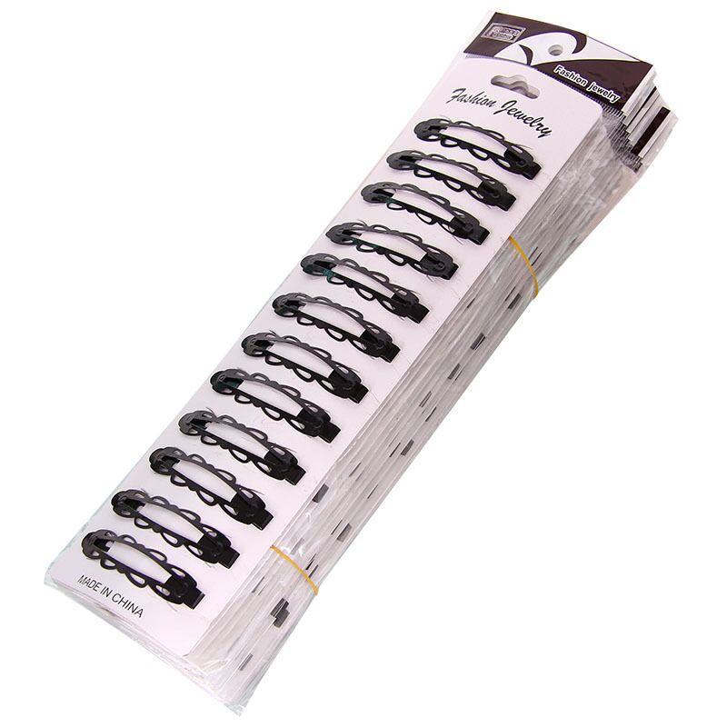 Clip para cabello de mujer, color negro, diseño sencillo y elegante