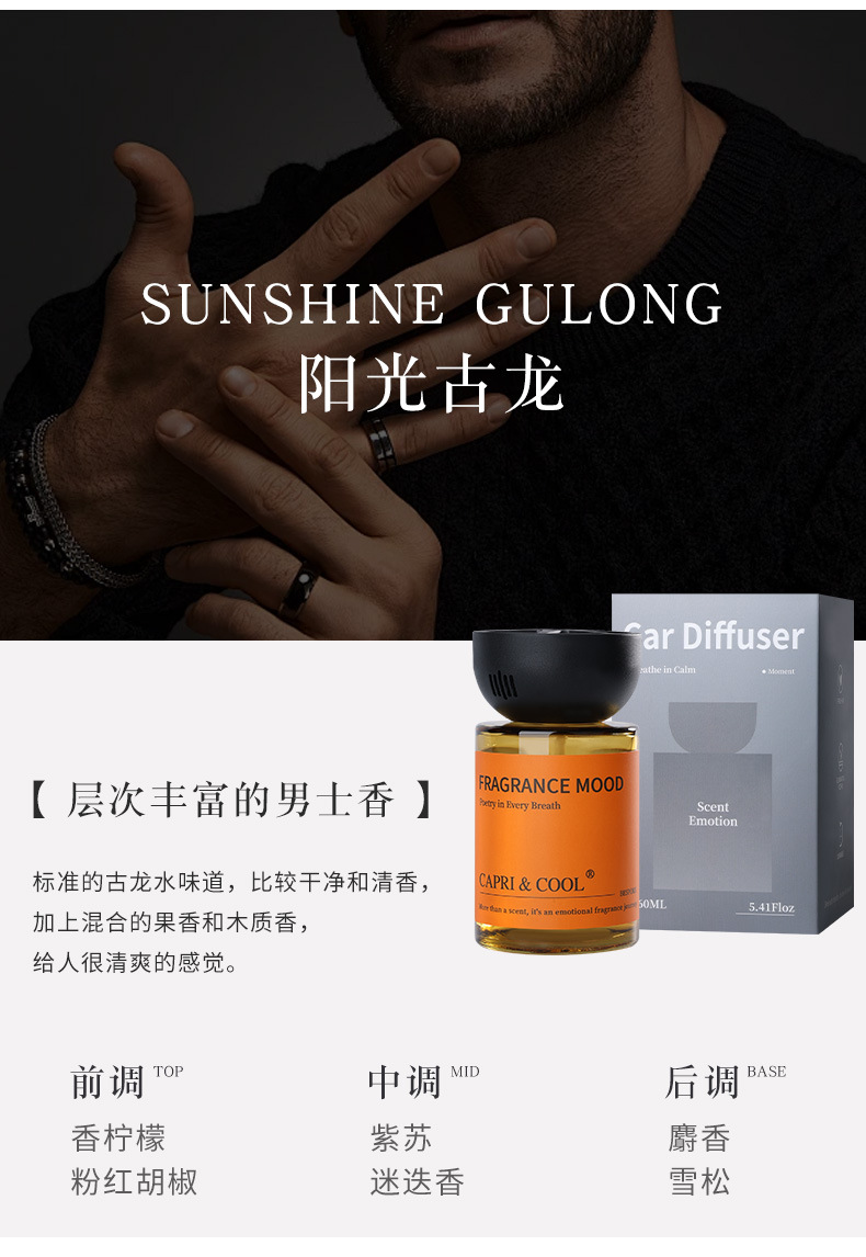 Car Fragrance Diffuser, In-Car Decoration, High-End Car Fragrance, Long-Lasting Premium Car Scent, Odor Removal