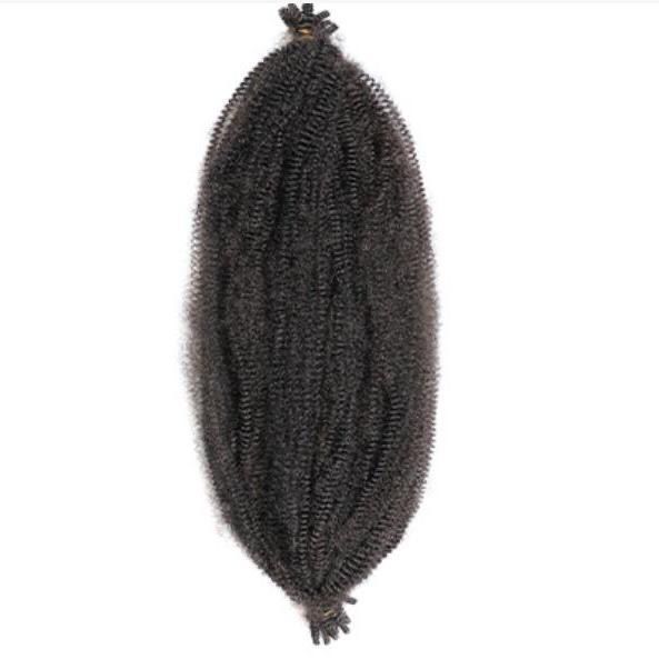 24 pulgadas Afro rizado Marley trenza cabello fibra química crochet pelo rallado oruga