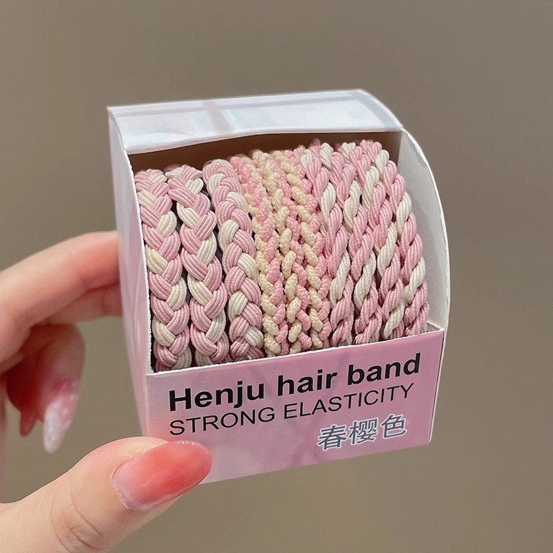 Cuerda de cabeza negra, banda de goma, banda de goma para mujer, cola de caballo alta, cuerda para el cabello, lazo para el cabello, funda de cuero, nuevo cabello atado, 2025