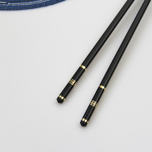 Shifule source manufacturer wholesale hot stamping Great Wall Fu character alloy chopsticks household non-slip, mildew-resistant and high-temperature-resistant chopsticks