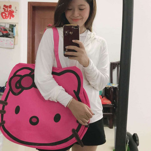 Cartoon Travel Bag Kt Cat Waterproof Large Shoulder Bag Travel Bag Luggage Bag Shoulder Bag Crossbody Bag Women's Storage Bag