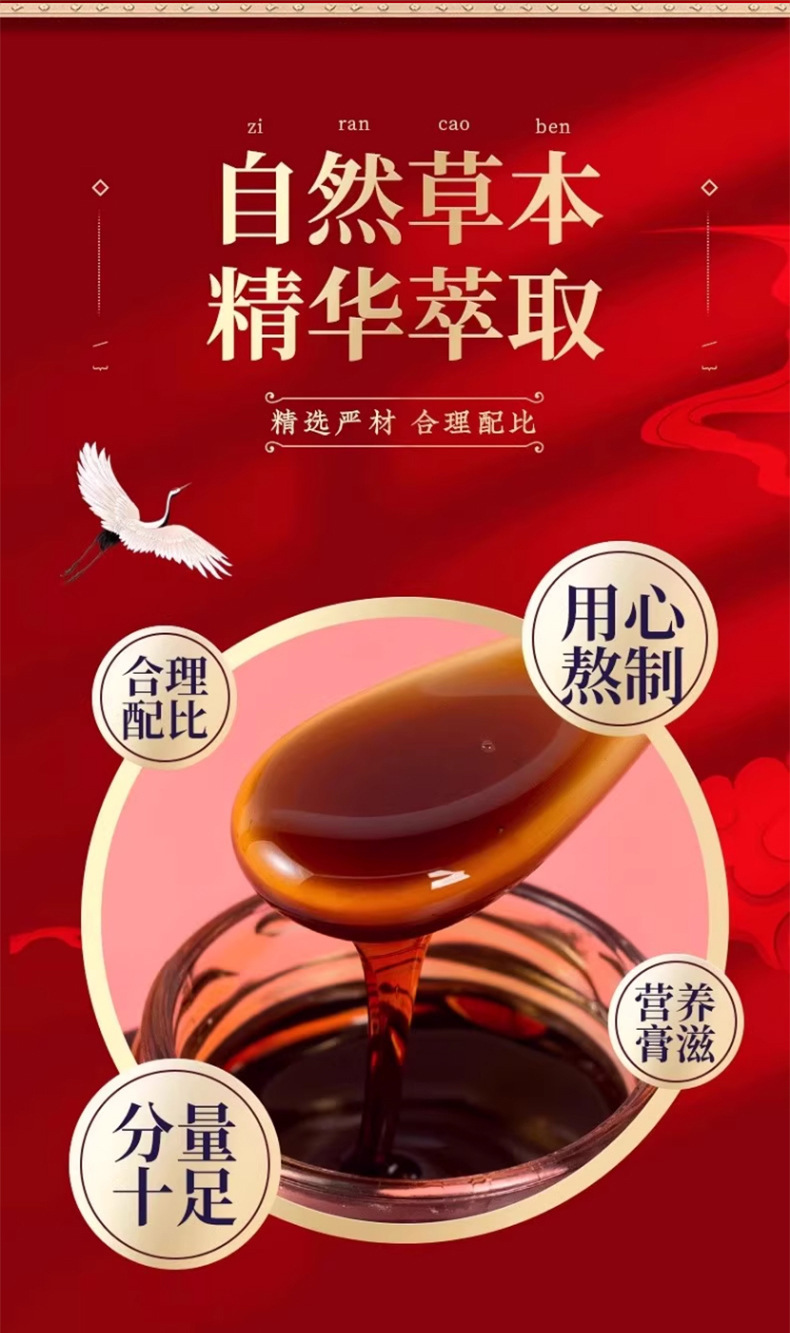 Wu Hong Paste 300g Jar Huang Qi Dang Shen Five Red Herbal Tonic Paste for Daily Wellness quality and texture