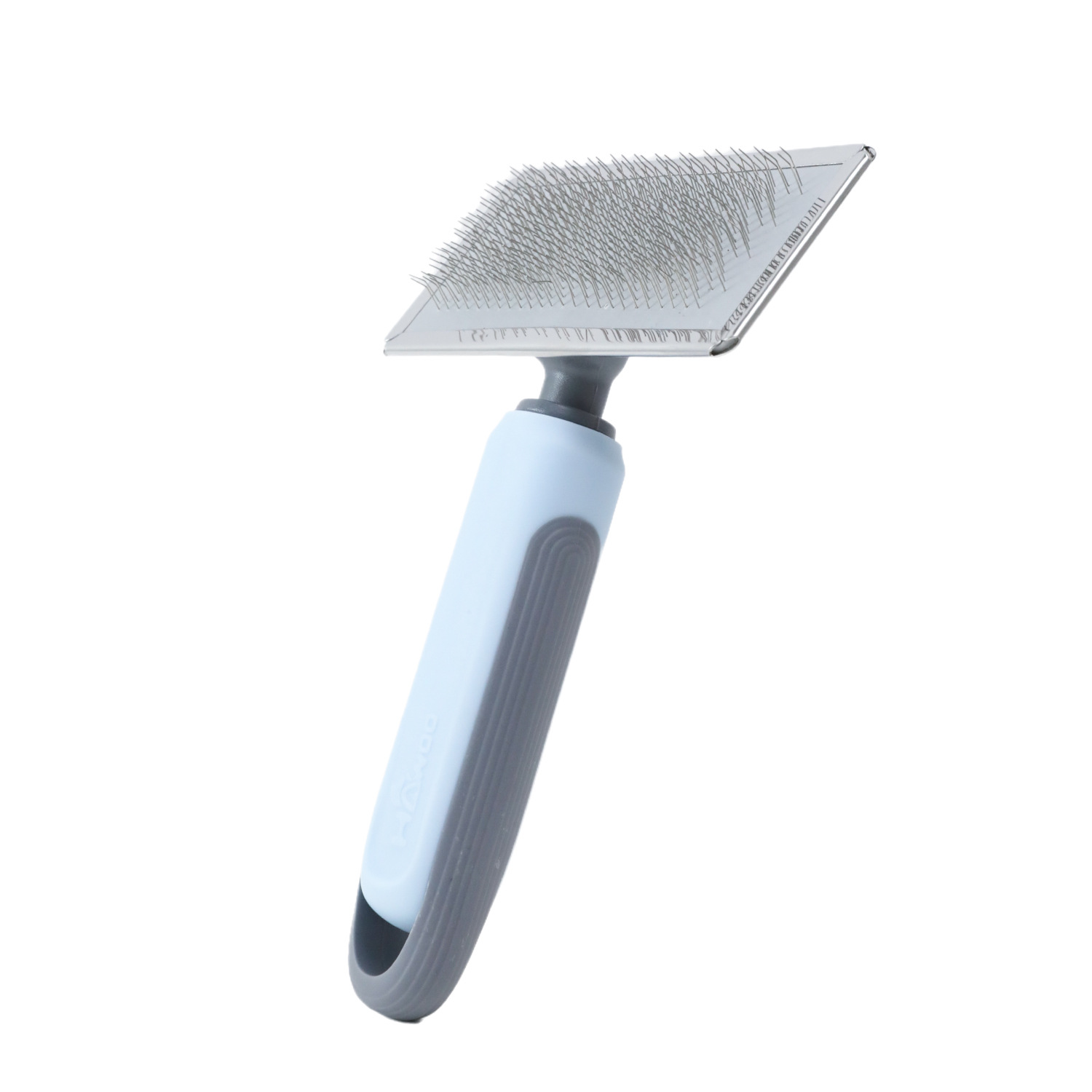 Fabricante pipitao sute mango placa de acero mango de plástico mascota peine suave mediano y pequeño perro mascota aguja peine