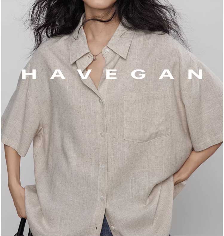 Áo sơ mi nữ linen tay ngắn phong cách cổ điển mới 2026 — màu xanh nhạt, màu sắc, màu xanh đậm, màu trắng chi tiết 2