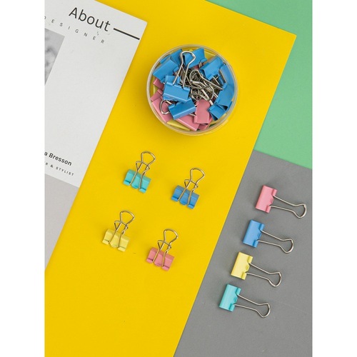 Gete 8555/8554/8553/8552/8551 Long Tail Clip Swivel Clip Office Supplies Colorful Metal Clip