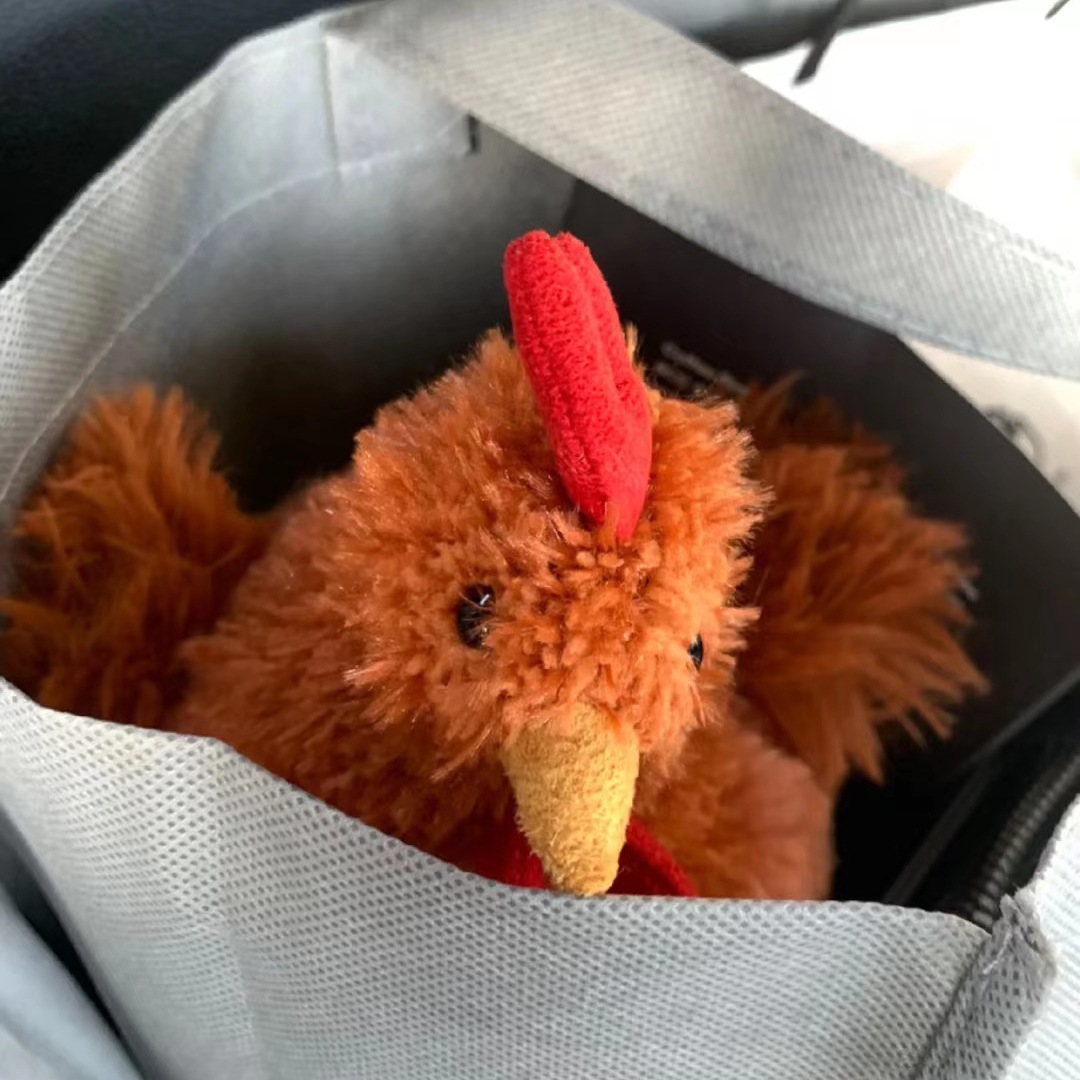 Nuevo Juguete de Peluche de Simulación de Gallo Cecil, Muñeco de Peluche para Máquina de Garras, Lindo Muñeco Clune