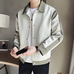 夹克男2025春秋新款韩版痞帅高级感男装潮牌宽松休闲拼色外套男装