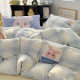 Class A cartoon patch embroidered naked sleeping cotton four-piece cotton double-layer gauze quilt cover sheets bedding wholesale