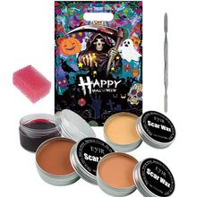 影视化妆塑形肤蜡万圣节刀伤疤口血浆眉肤腊垫鼻子遮眉毛肤蜡套装