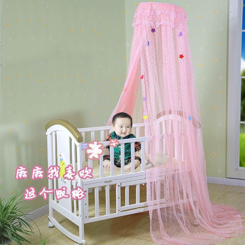 Children's Bed Mosquito Net, Crib Mosquito Net, Children's Baby Mosquito Net, Liftable Mosquito Net Cover with Bracket, Universal Anti-Mosquito