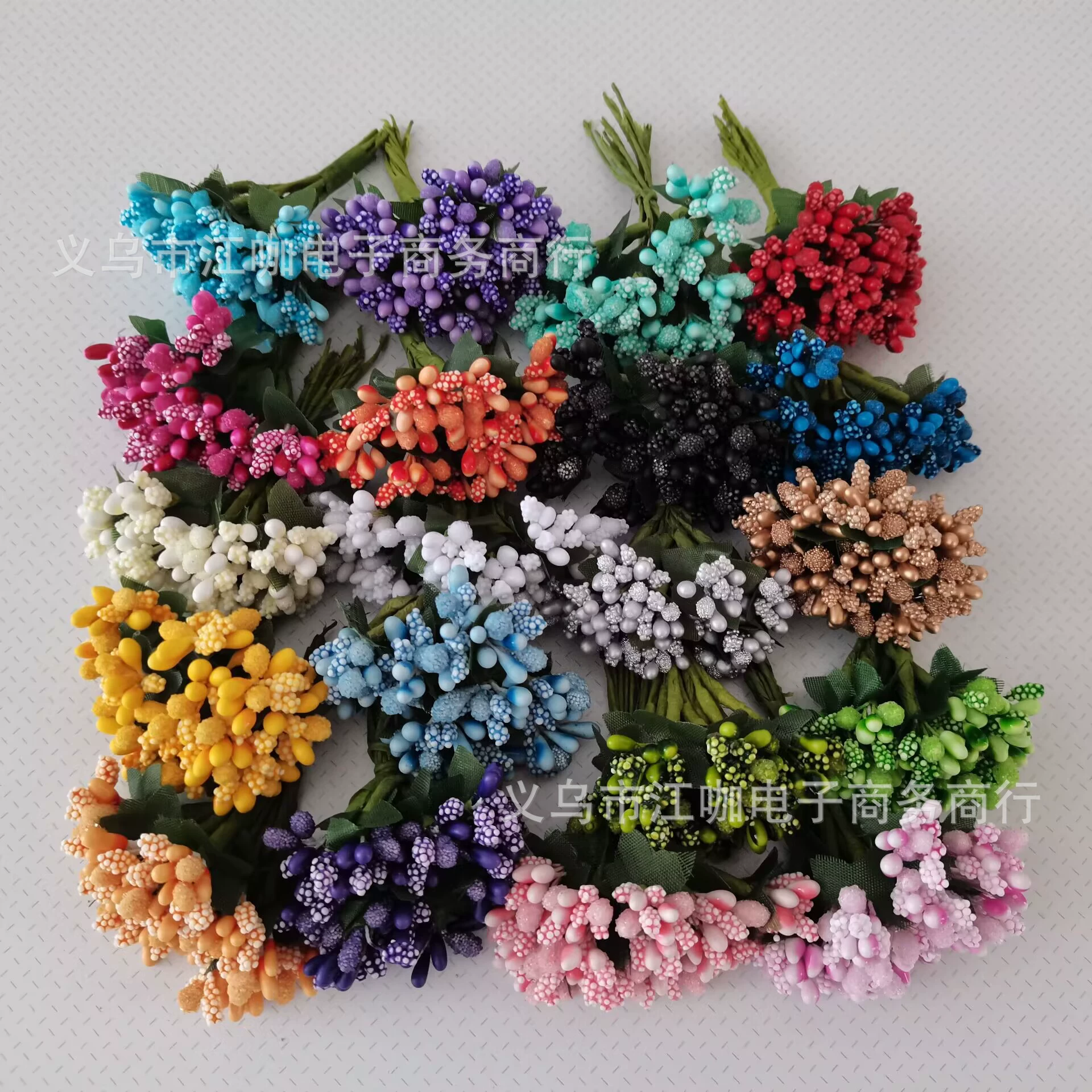 Золотистая и серебристая форма цветка нити Core Simulation Flower Cefin Ship Accessories with Leaf Glass Beads Bead Flower Ring Wine Christmas Flower