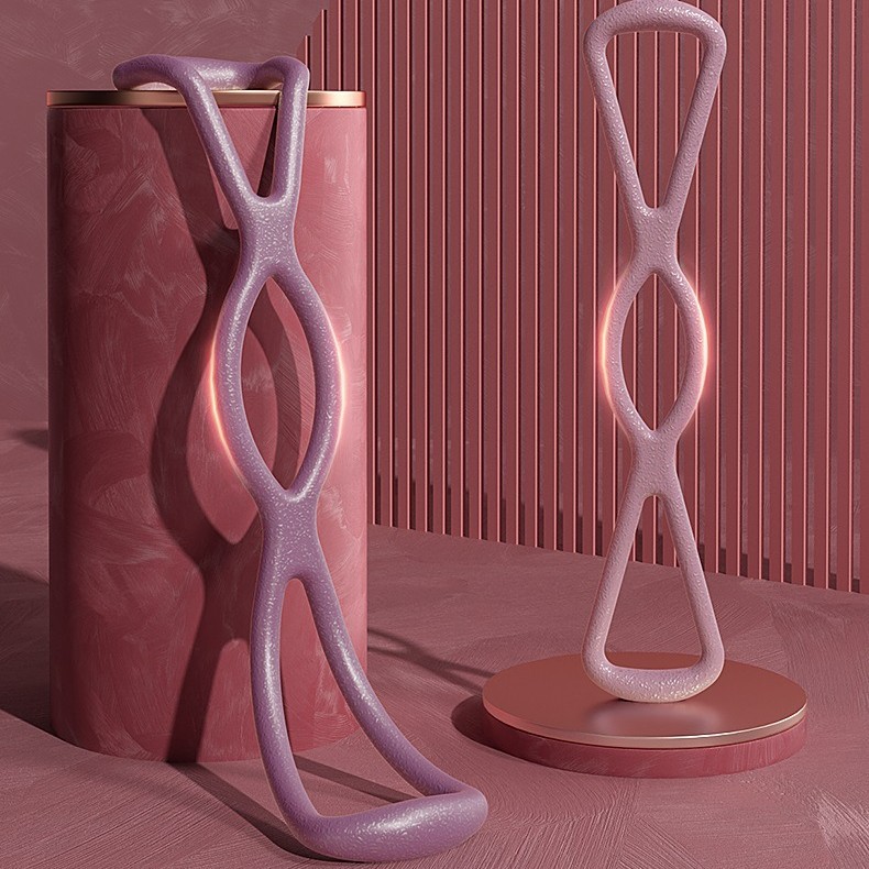 8-character Tensile Device Yoga Stretch Belt Home Fitness Open Shoulder and Neck Stretch Training Equipment Beauty Back Stretch Rope Tension Rope