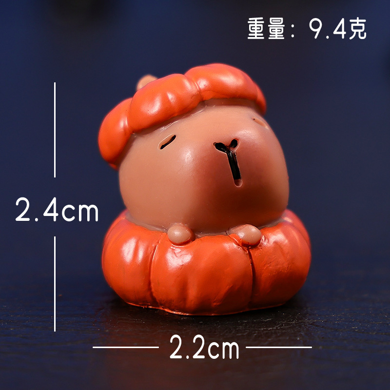 ハロウィンオーナメントマイクロランドスケープかわいいカピバラクリエイティブ装飾造園樹脂diy工芸品小さなオーナメント|undefined