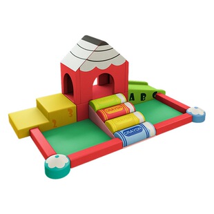 Early Education Center Hall Toy Software Combination Children's Steps Stair Slide Soft Bag Fence System Training Equipment