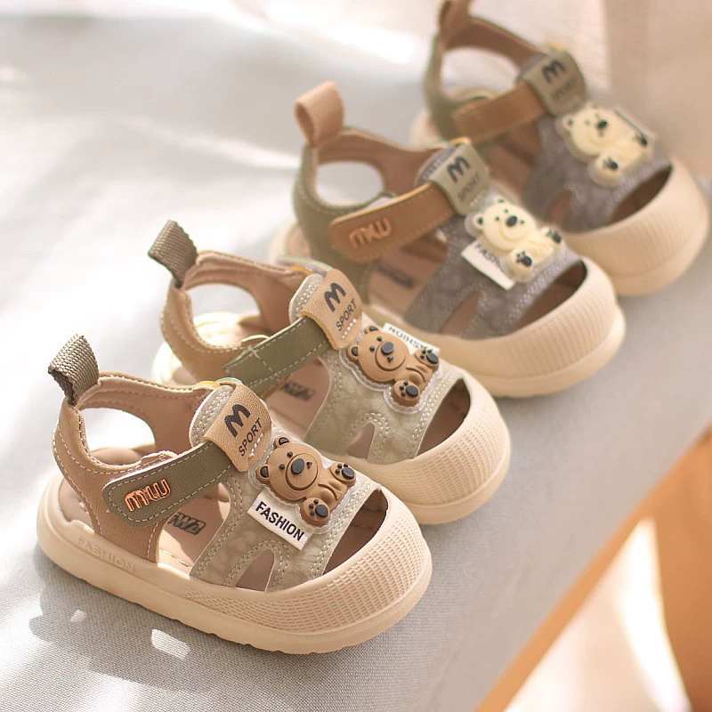 Летняя детская обувь для мальчиков повседневная головка противоскользящая детская сандалия мягкая подошва детская ходная обувь детская пляжная обувь