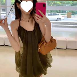 森系复古吊带背心女夏季外穿2026新款高级感宽松显瘦百搭无袖上衣