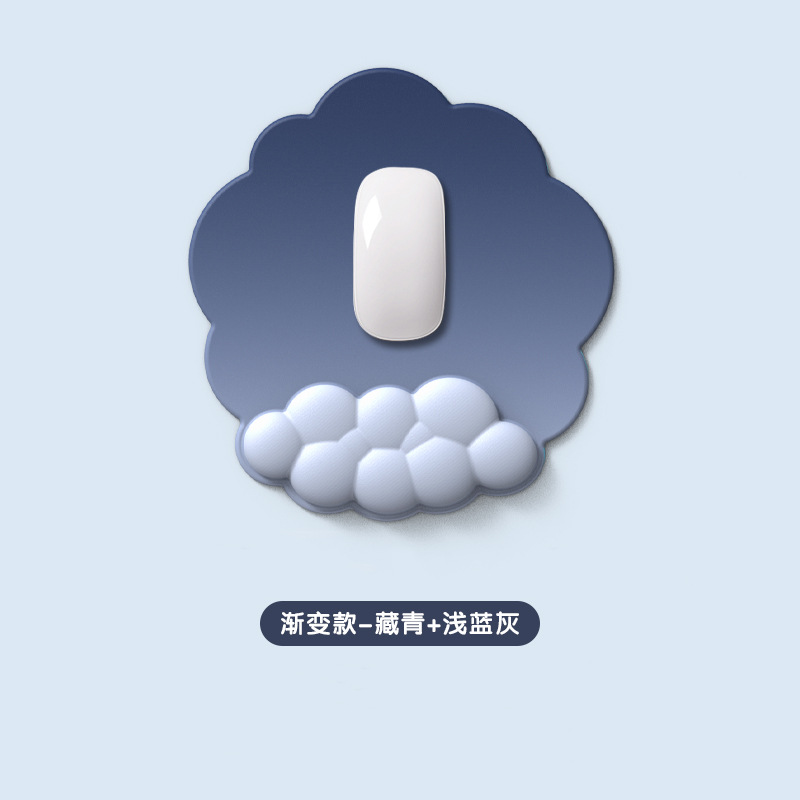 스타일 17 네이비 블루 + 라이트 블루 그레이 폼 손목 패드