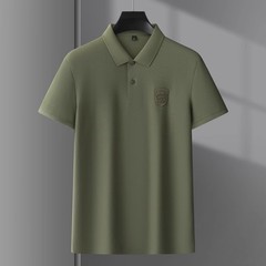 国境を越えた貿易高級メンズポロシャツ半袖Tシャツラペルビジネスメンズカジュアル万能刺繍トップトレンディ