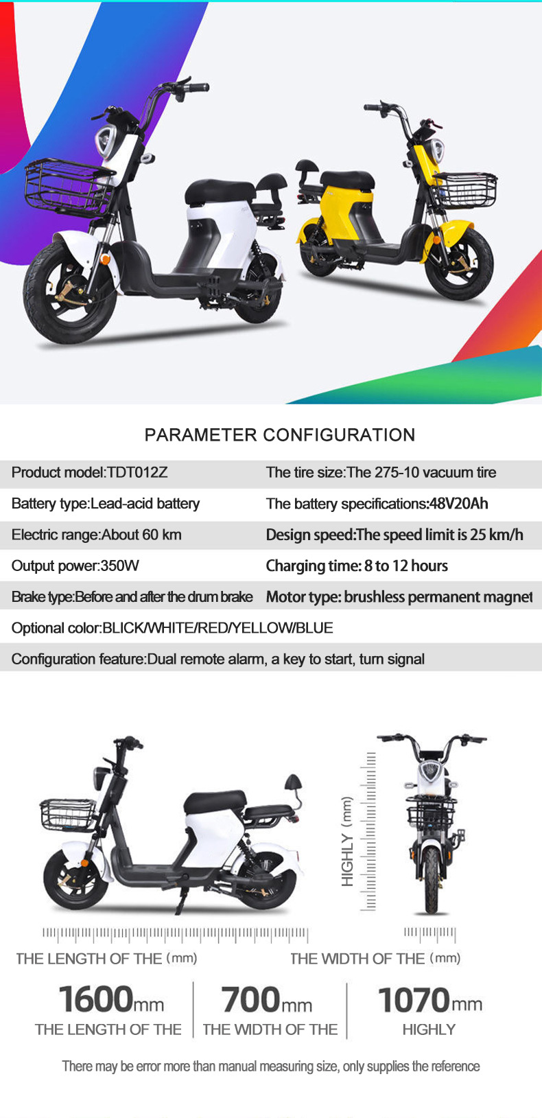 Small Electric Vehicle for Students, Convenient, Quick Charge