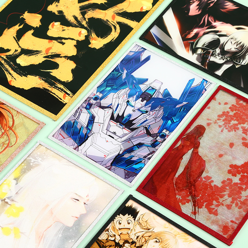 Acrylic color paper custom double-flash flowing sand edge anime game peripheral fan CP convention signing drawing board