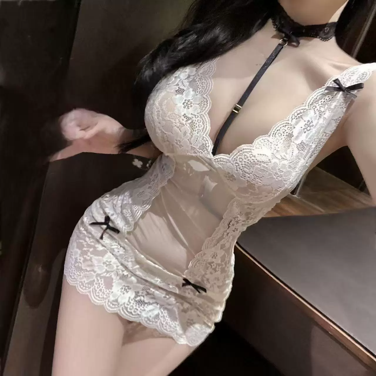 衣丽姿情趣内衣时尚性感蕾丝透视包臀裙制服情趣睡衣纯欲辣妹修身
