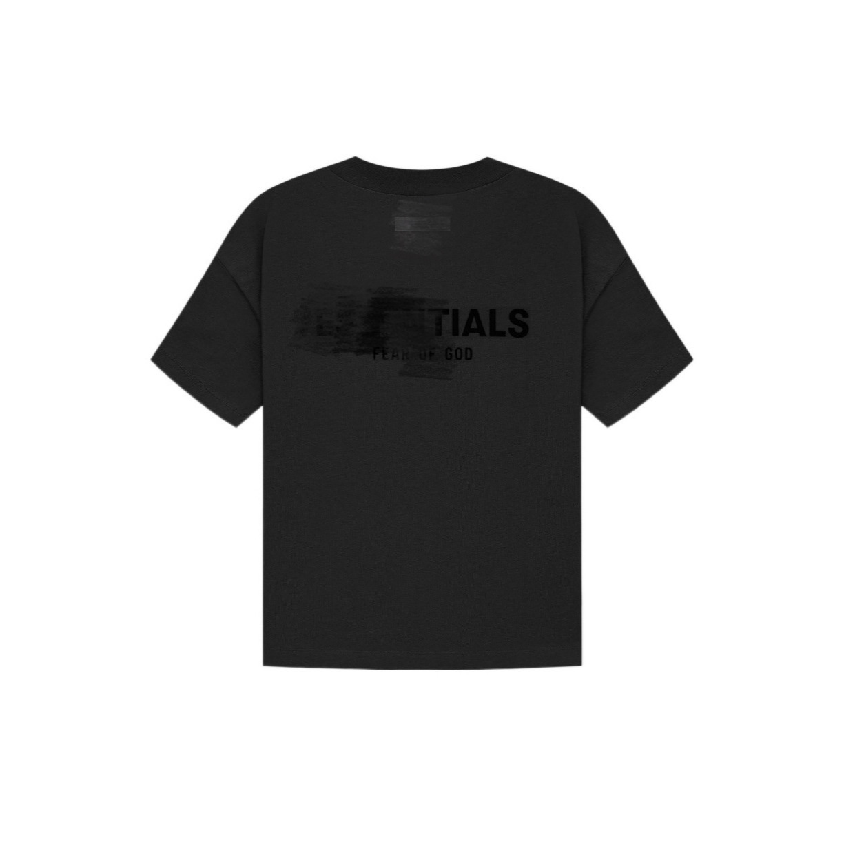 SS22 - La camiseta de media manga con estampado flocado en la parte delantera y trasera Essentials es transpirable, cómoda y versátil, marca de moda simple