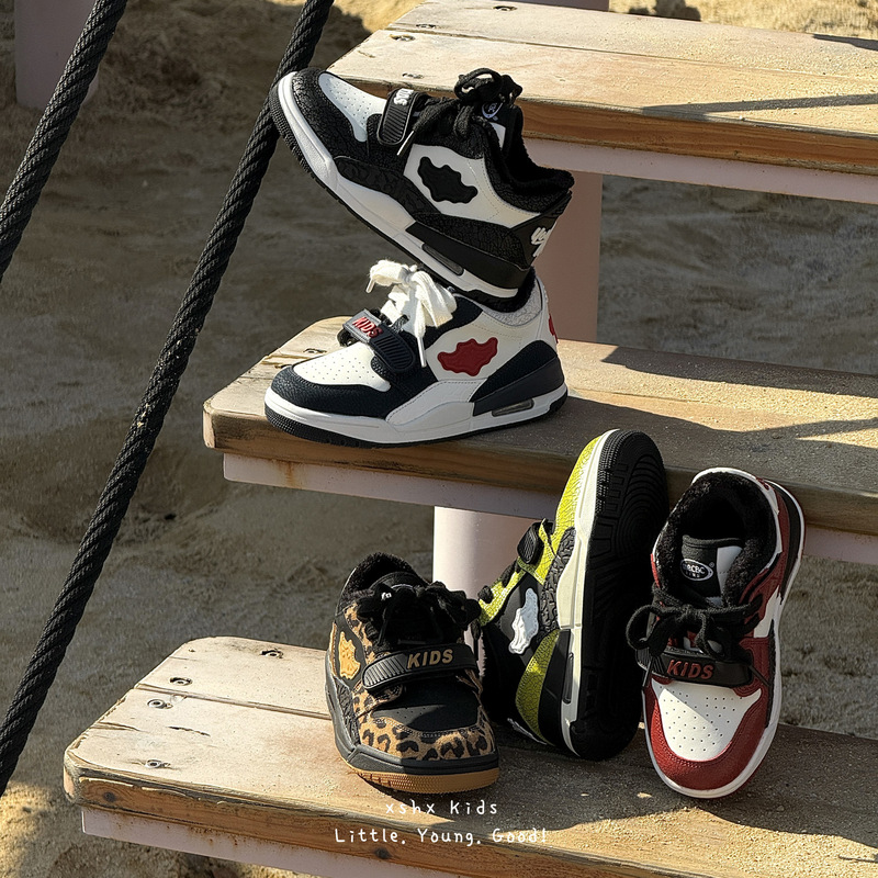 Xshx Dark Night Air Force｜High Street Ip Basketball Shoes for Boys and Girls in Autumn and Winter Fleece-Lined to Heattech and Non-Slip Rubber Outsole