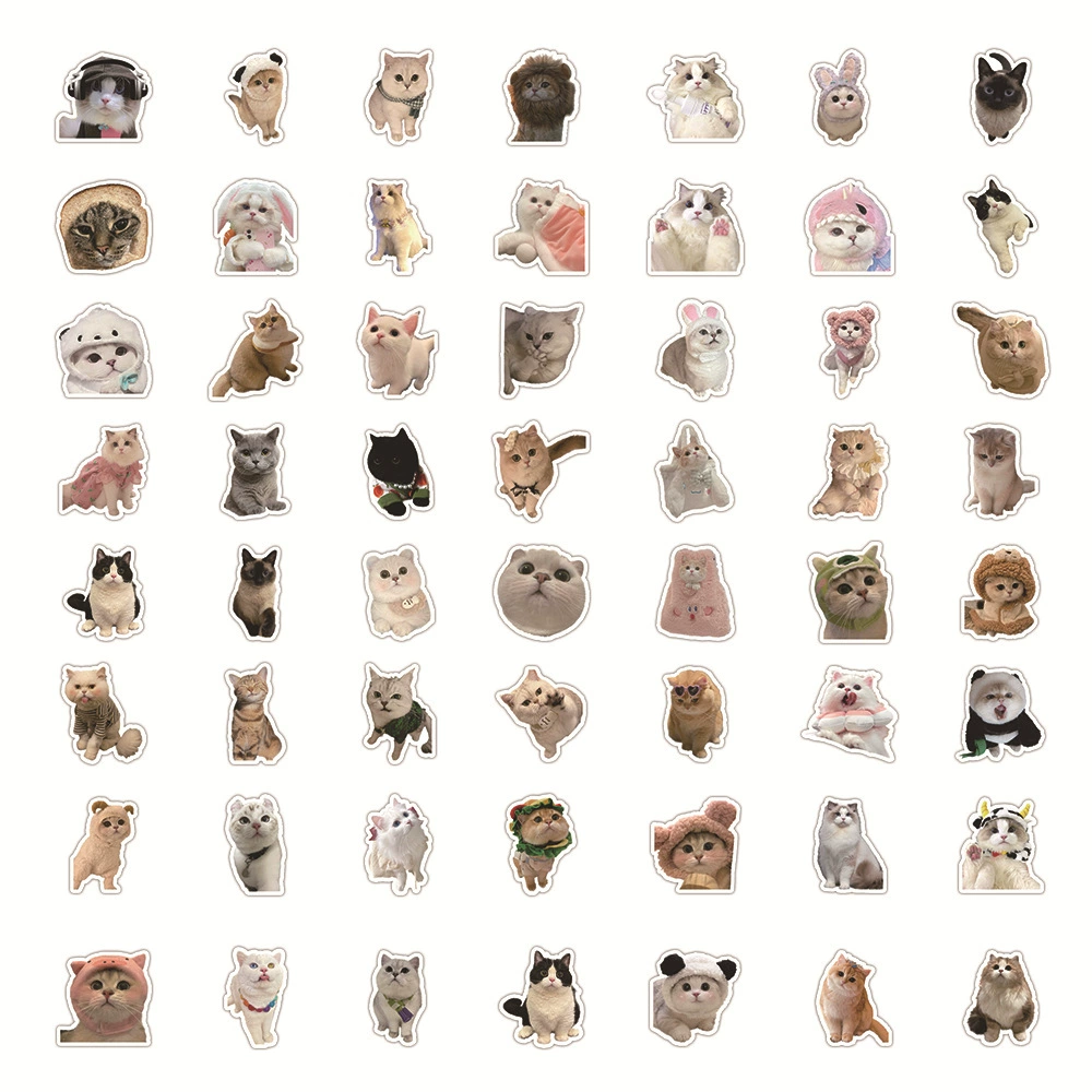 Набор наклеек, милые мультяшные Designs для телефона и ноутбука, 60–120 шт., assorted кошачьи и щенячьи рисунки
