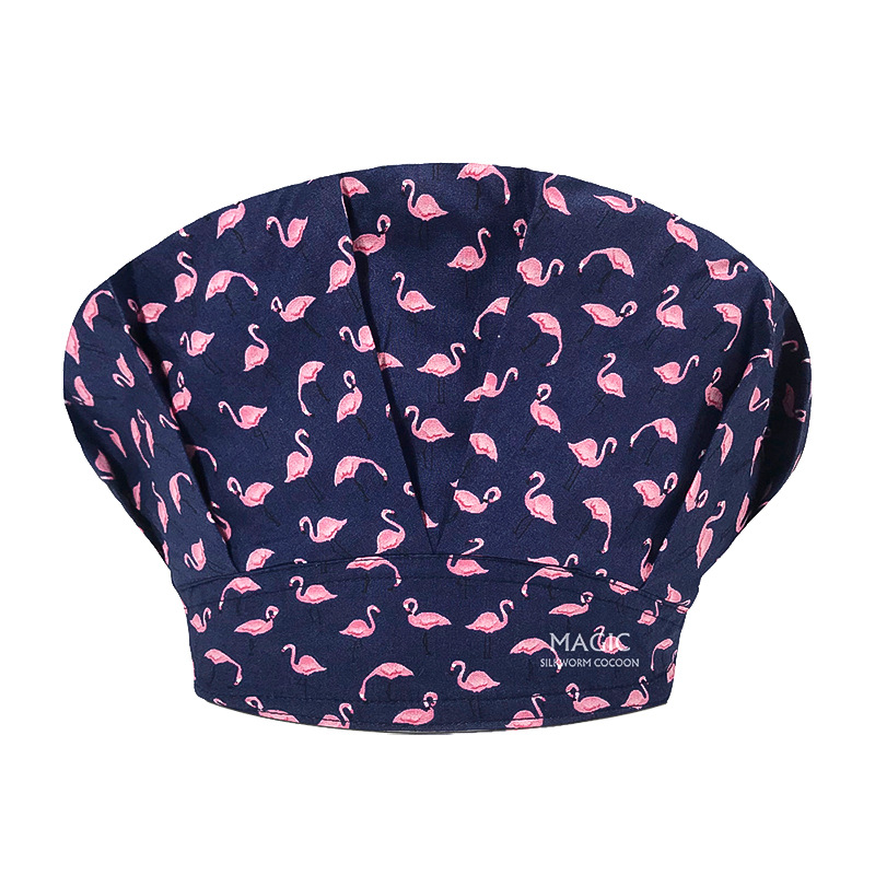 Un gran número de en stock de gama alta de algodón impreso tapa de cirugía oral dental hembra doctor enfermera Pelo Largo cerrado dedo del pie gorra mullida