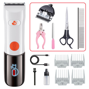 Waterproof Cross-Border Pet Electric Clipper for Large and Small Dogs and Cats, Amazon Rechargeable Pet Hair Clipper