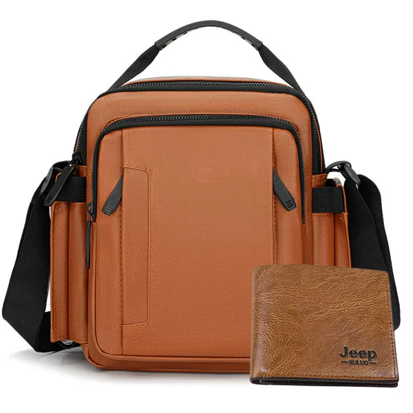 Khaki large bag + short wallet