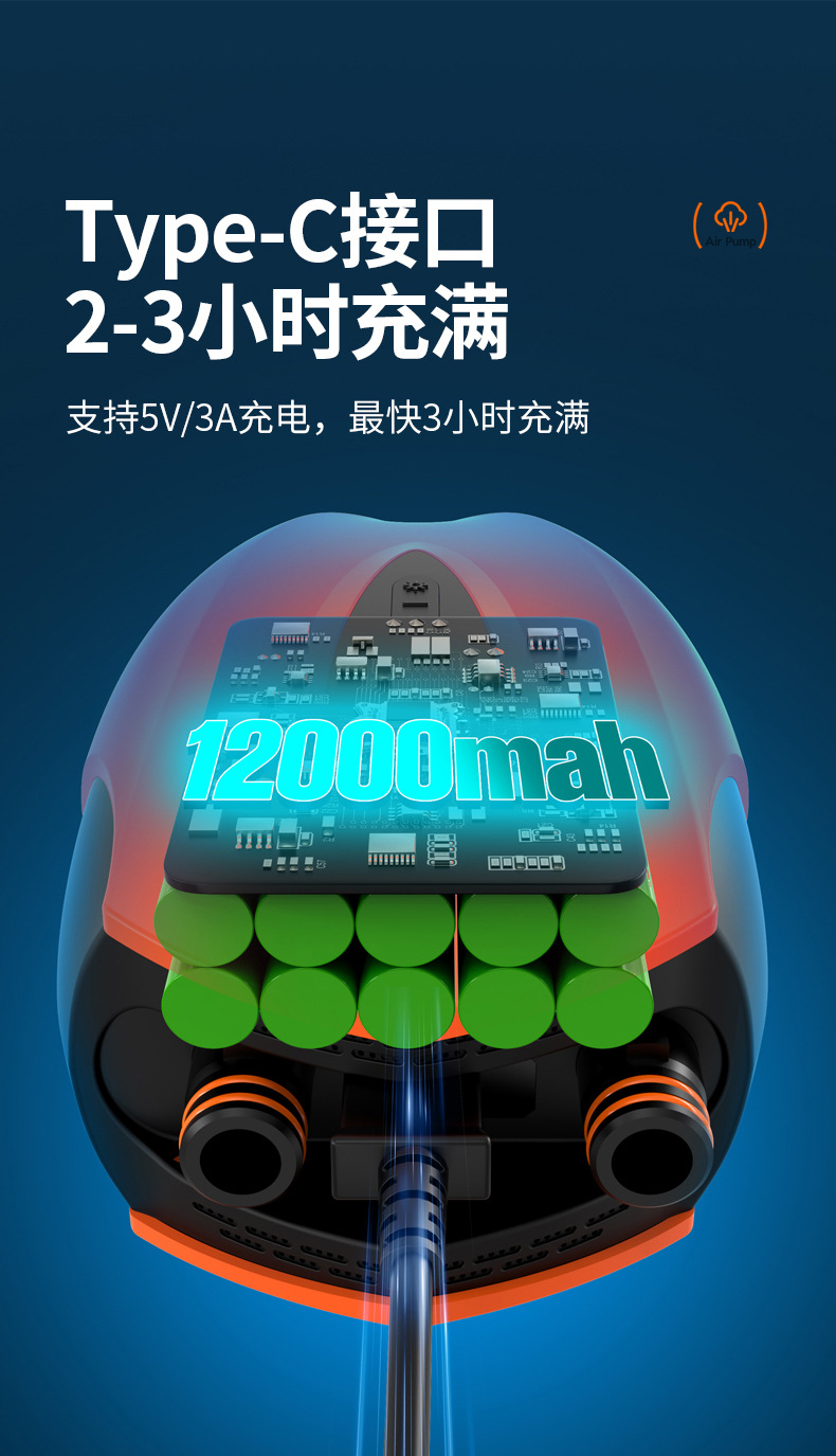 Cross-border new electric car inflatable pump outdoor tent SUP pulp board kayak wireless air pump