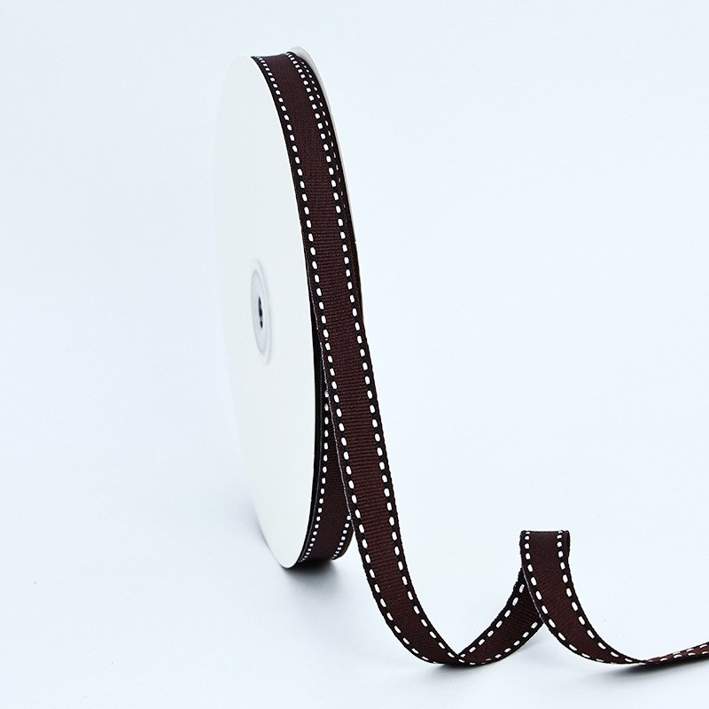 Cinta de poliéster acanalado personalizada al por mayor, punto de puente, punto de salto, caja de cinta, cinturón de borde, accesorios de ropa, cinta de rosca, cinta de bricolaje