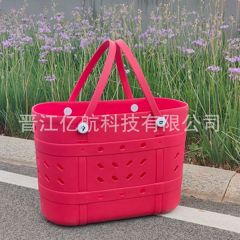 Amazon's Popular Eva Hole Bag Women's Handbag Pet Vegetable Basket Beach Bag Can Be Molded and Printed