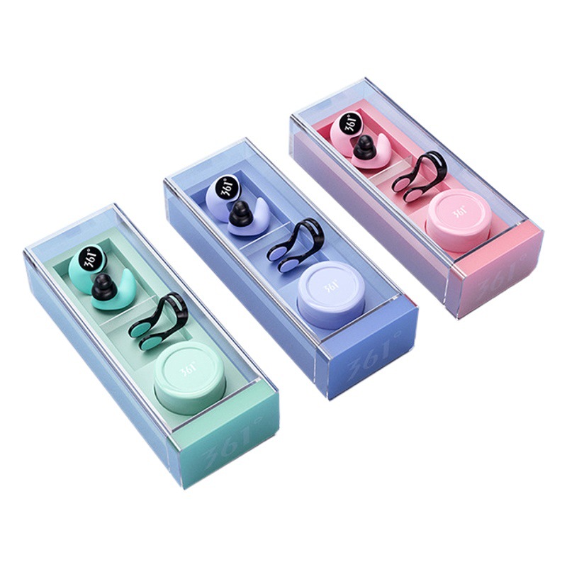 361 Swimming Nose Clip Earplugs Professional Waterproof Artifact Children's Silicone Anti-choking Anti-skid Nose Clip Artifact Equipment