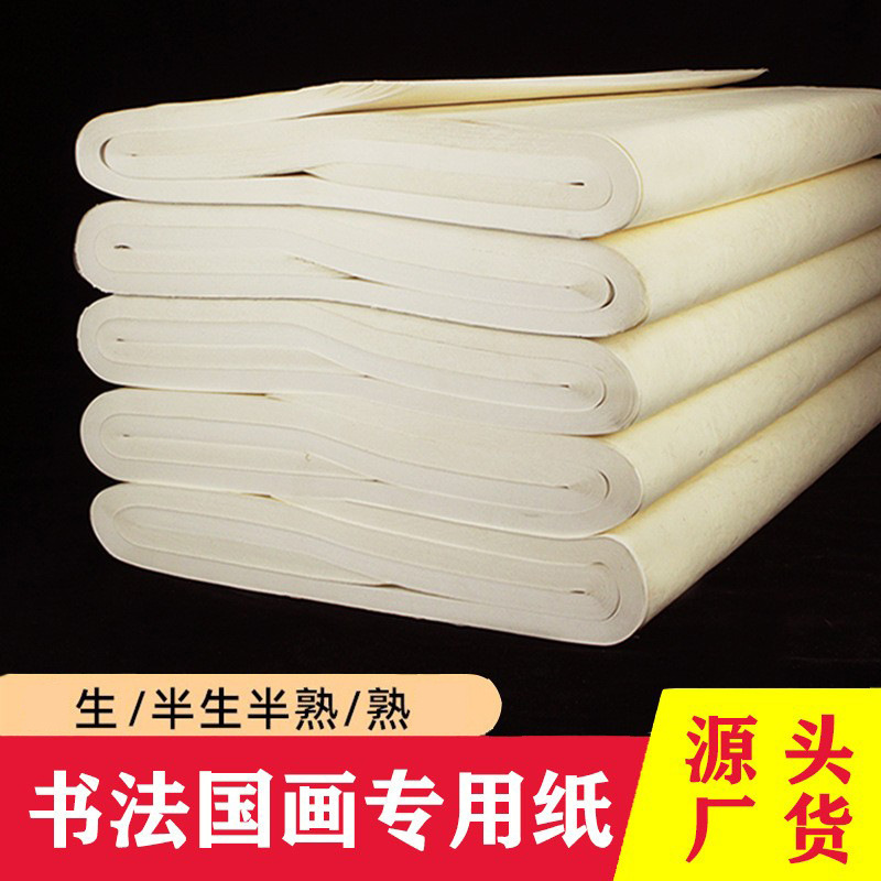 Calligraphy and Painting Paper, Semi-Raw and Semi-Processed, for Chinese Painting and Calligraphy Works, Fine Brushwork, 133.2cm Sheets, for Beginners Practicing Brush Writing, Wholesale
