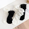 summer Piles of socks Thin section white Lace Socks jk summer Fungus lace black Medium hose Independent